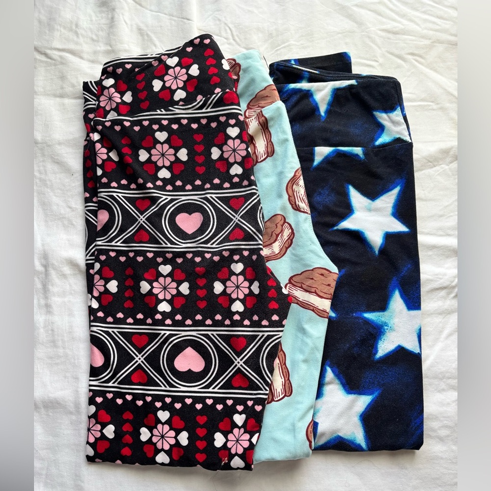 Women’s Leggings Bundle – Lot of 3 (One Size, LuLaRoe)